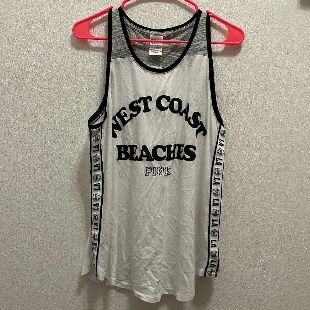 Victoria's Secret PINK Los Angeles 'West Coast Beaches' Tank Top Size Large